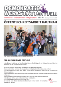 Demokratiewerkstatt aktuell Nr. 8 Demokratiewerkstatt aktuell Nr. 8