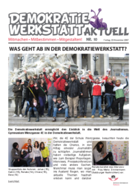 Demokratiewerkstatt aktuell Nr. 10 Demokratiewerkstatt aktuell Nr. 10