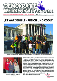 Demokratiewerkstatt aktuell Nr. 15 Demokratiewerkstatt aktuell Nr. 15