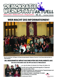 Demokratiewerkstatt aktuell Nr. 22 Demokratiewerkstatt aktuell Nr. 22