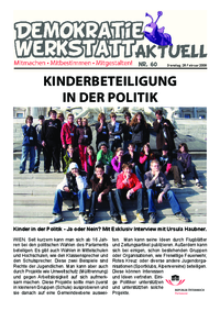 Demokratiewerkstatt aktuell Nr. 60 Demokratiewerkstatt aktuell Nr. 60