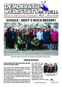 Demokratiewerkstatt aktuell Nr. 61 Demokratiewerkstatt aktuell Nr. 61