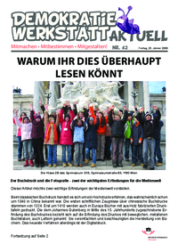 Demokratiewerkstatt aktuell Demokratiewerkstatt aktuell