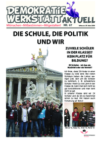 Demokratiewerkstatt aktuell Demokratiewerkstatt aktuell