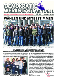 Demokratiewerkstatt aktuell Demokratiewerkstatt aktuell