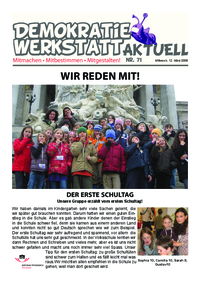 Demokratiewerkstatt aktuell Demokratiewerkstatt aktuell