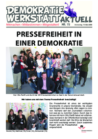 Demokratiewerkstatt aktuell Demokratiewerkstatt aktuell