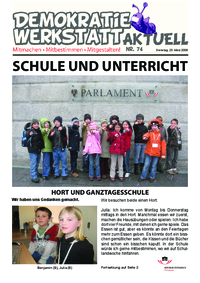 Demokratiewerkstatt aktuell Demokratiewerkstatt aktuell