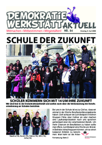Demokratiewerkstatt aktuell Demokratiewerkstatt aktuell