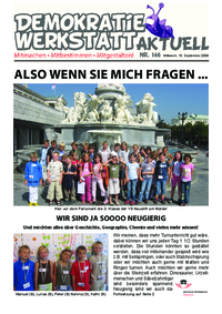 Werkstatt mit ParlamentarierInnen (Zeitung)