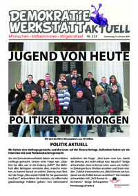 Werkstatt mit ParlamentarierInnen () Werkstatt mit ParlamentarierInnen ()