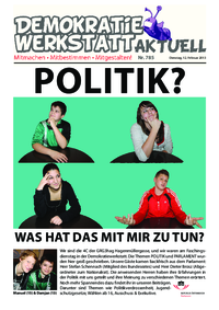 Werkstatt mit ParlamentarierInnen () Werkstatt mit ParlamentarierInnen ()