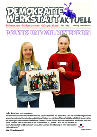 Werkstatt mit ParlamentarierInnen (Zeitung) Werkstatt mit ParlamentarierInnen (Zeitung)