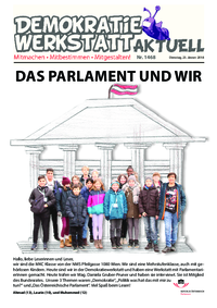 Werkstatt mit ParlamentarierInnen (Zeitung) Werkstatt mit ParlamentarierInnen (Zeitung)