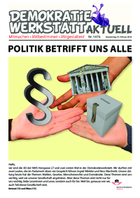 Werkstatt mit ParlamentarierInnen (Zeitung) Werkstatt mit ParlamentarierInnen (Zeitung)