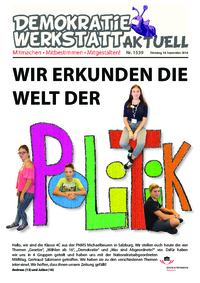 Werkstatt PolitikerInnen (Zeitung) Werkstatt PolitikerInnen (Zeitung)