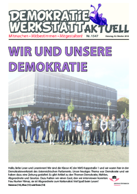 Werkstatt PolitikerInnen (Zeitung) Werkstatt PolitikerInnen (Zeitung)