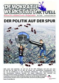 Werkstatt PolitikerInnen (Zeitung) Werkstatt PolitikerInnen (Zeitung)