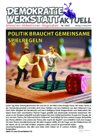 Werkstatt PolitikerInnen (Zeitung) Werkstatt PolitikerInnen (Zeitung)