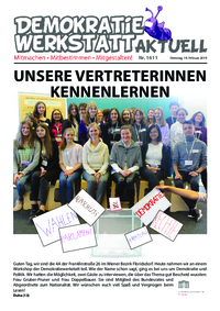 Werkstatt PolitikerInnen (Zeitung) Werkstatt PolitikerInnen (Zeitung)