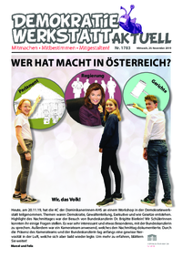 Werkstatt PolitikerInnen (Zeitung) Werkstatt PolitikerInnen (Zeitung)