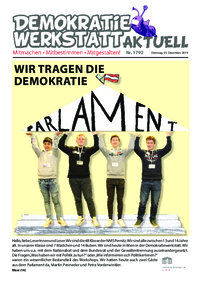 Werkstatt PolitikerInnen (Zeitung) Werkstatt PolitikerInnen (Zeitung)