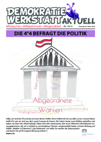 Werkstatt PolitikerInnen (Zeitung) Werkstatt PolitikerInnen (Zeitung)