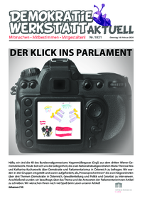 Werkstatt PolitikerInnen (Zeitung) Werkstatt PolitikerInnen (Zeitung)