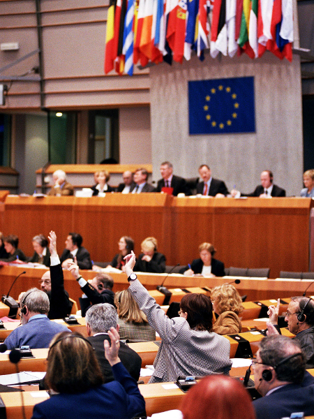 Eine Abstimmung im Europäischen Parlament