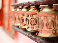 Buddhistische Gebetsmühlen