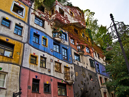 Hundertwasserhaus Wien Jule Berlin Clipdealer Fassade des Hunndertwasserhauses in Wien