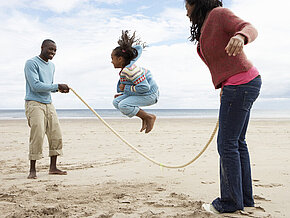 Familie am Strand