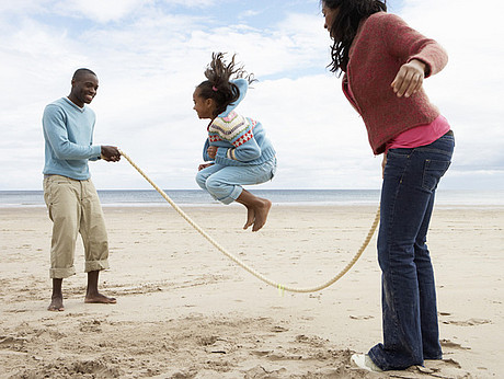 Familie am Strand