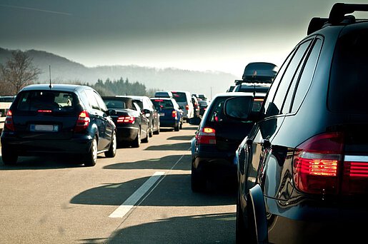 Auto, Straße, Stau