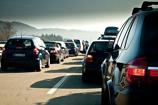 Auto, Straße, Stau