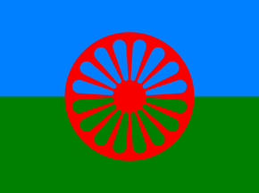 Die Flagge der Roma