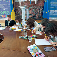 Cross Country Workshop with a class from Ukraine