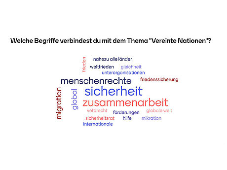 Wordcloud zum Thema "Die UNO"