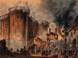 Sturm der Bastille von Jean-Pierre Houël