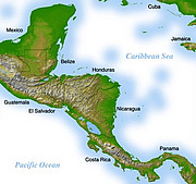 Landkarte von Mittelamerika