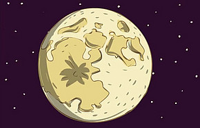 Illustration: der Mond