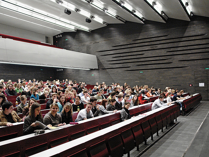 Das Audimax ist der größte Hörsaal der Universität Wien