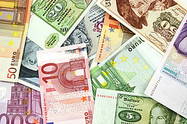 Geldscheine aus verschiedenen Ländern
