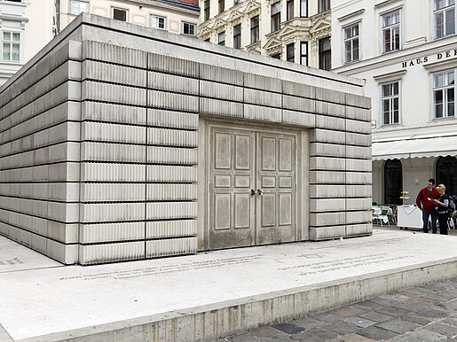 Das Mahnmal für die österreichischen jüdischen Opfer der Shoah am Judenplatz in Wien