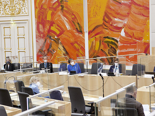 Der Redoutensaal in der Hofburg (in dem vorübergehend der Nationalrat tag).