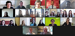 Screenshots der Videokacheln der TeilnehmerInnen in der Galerieansicht des Chats 