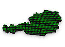 Landkarte von Österreich mit binären Codes