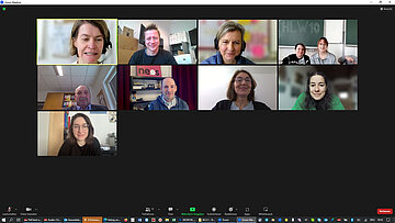 Screenhshot Teilnehmer:innen beim Video-Chat