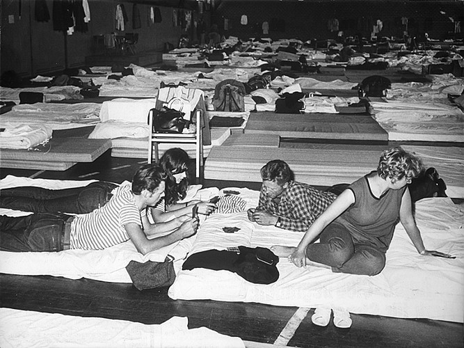Flüchtlingslager in der Wiener Stadthalle