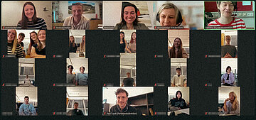 Schuelerinnen und Schueler des BGBRG für Slowenen beim Chat zum Thema „Meinungsfreiheit im digitalen Raum“